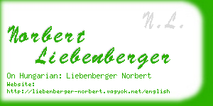 norbert liebenberger business card